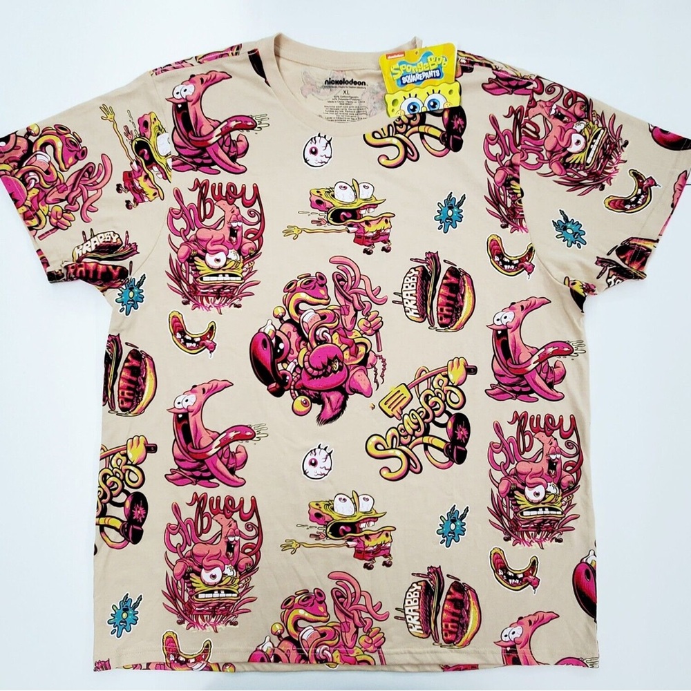 NWT Nickelodeon SpongeBob‎ Gore Graphic T-Shirt. Men size M.